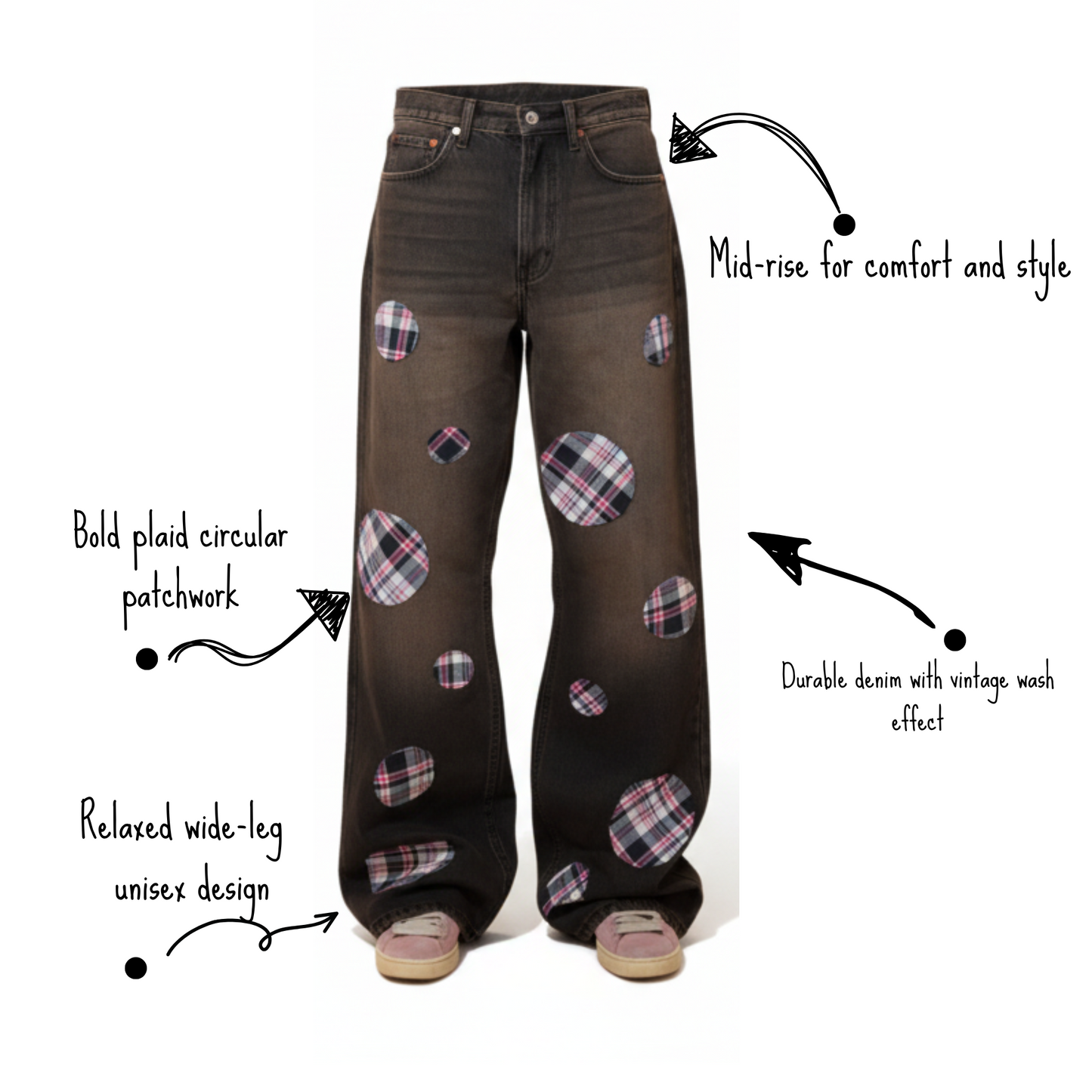 Patchwork Statement Pants
